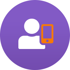 Icon personne avec mobile
